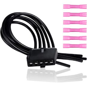 WPT1285, 645-512 Upgraded Fan Blower Motor Resistor Connector Wire Assembly, AC Fan Blower Wire Harness Pigtail Compatible with 2010-2015 Ford Fusion, 11-14Lincoln MKZ Base Hybrid, 10-11Mercury Milan