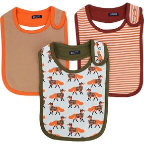 Organic Cotton Baby Bib 3-Pack for Newborns, Babies, Boys, Girls, Unisex, Shower Gift