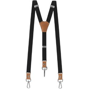 Adjustable Elastic Y Back Heavy Duty Suspender with Strong Hooks for Jeans