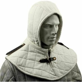 Gambeson Hoodie Gambeson Cotton Hood with Coller SCA Costume Armor Medieval Cotton Hood with Coller SCA LARP