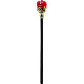 Star Power Halloween Royal King Scepter Costume Staff, Red Gold, 17.5"