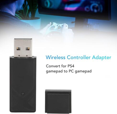 ASHATA Wireless Controller Adapter for PS4, Wireless Bluetooth Controller USB Adapter for PS4 PC Host Plug and Play, Small and Portable in Saudi Arabia