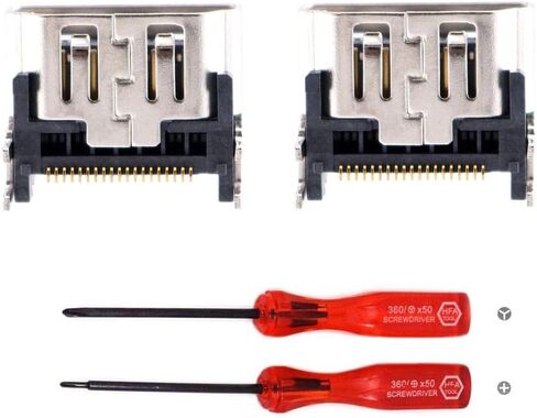 حزمة من 2 منفذ HDMI لاستبدال موصل واجهة المقبس لوحدة تحكم Sony Playstation 5 PS5 مع مجموعة أدوات in Kuwait