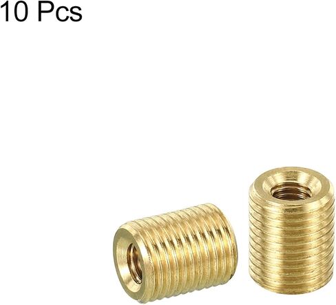 PATIKIL M10 to M5 Fine Thread Adapter Reducer Thread Reducing Nuts Insert, 5 Pack 12mm Threaded Hollow Tube Adapter Brass Coupler Connector Pipe Fitting in Saudi Arabia