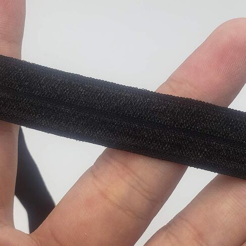 10 Yards Fold Over Elastic Stretch, Braided Elastic Ribbon for Hair Ties Headbands, Available in Various of Colours (Beige, 5/8in) in Saudi Arabia