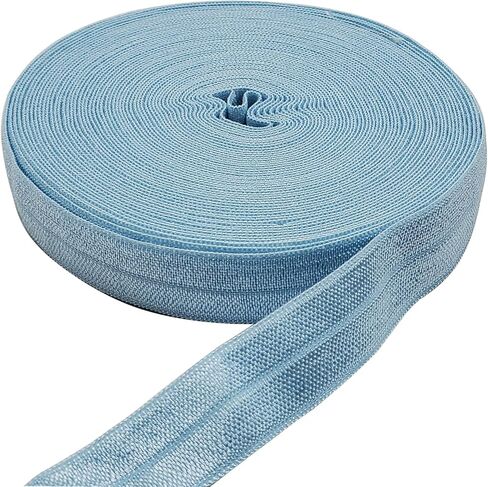 10 Yards Fold Over Elastic Stretch, Braided Elastic Ribbon for Hair Ties Headbands, Available in Various of Colours (Beige, 5/8in) in Saudi Arabia