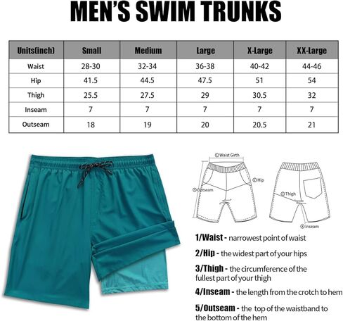 MILANKERR سروال سباحة رجالي مقاس 7 بوصة مع بطانة مضغوطة، سروال سباحة رجالي مع بطانة موجزة من الملاكم شورت سباحة سريع الجفاف in Kuwait