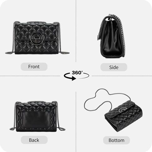 Crossbody Purses for Women Trendy, Small Black Purse Cross Body,Quilted Crossbody Bag Women,Mini Cute Handbag in Saudi Arabia
