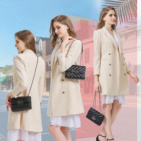 Crossbody Purses for Women Trendy, Small Black Purse Cross Body,Quilted Crossbody Bag Women,Mini Cute Handbag in Saudi Arabia