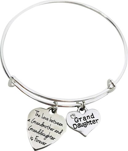 Gift for Granddaughter from Grandma, The love between a Grandmother and a Granddaughter is forever bracelet in Saudi Arabia