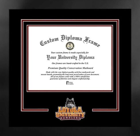 Campus Images NCAA Unisex Spirit Diploma Manhattan Black Frame with Bonus Lithograph (value savings $59) in Saudi Arabia