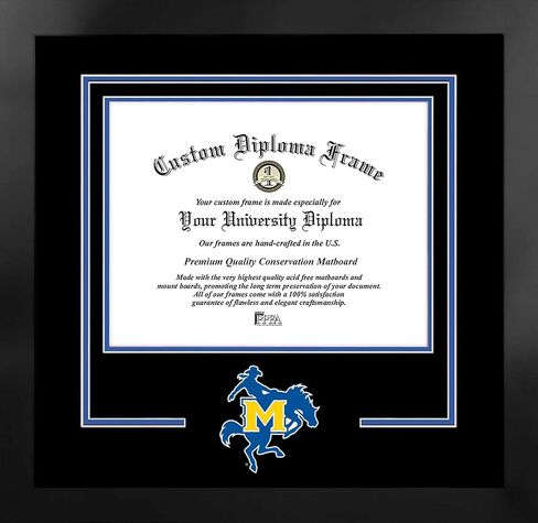 Campus Images NCAA McNeese State Cowboys Unisex Spirit Diploma Manhattan Black Frame with Bonus Lithograph, Black, One Size in Saudi Arabia