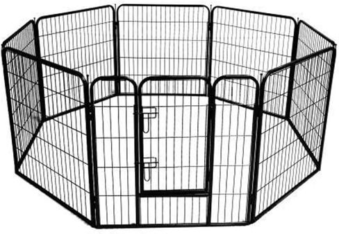 Foldable Metal Pen with Gate Pet Dog Exercise Fence Pen in Kuwait