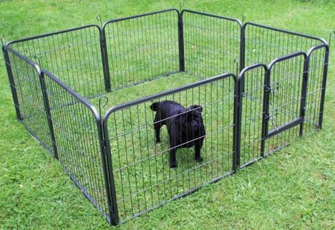 Foldable Metal Pen with Gate Pet Dog Exercise Fence Pen in Kuwait