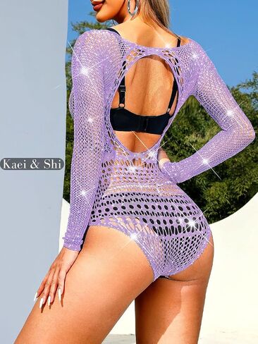 Kaei&Shi Sexy Rave Outfits, Sparkly Lace Mesh Dancewear, One Size Fits All in Saudi Arabia
