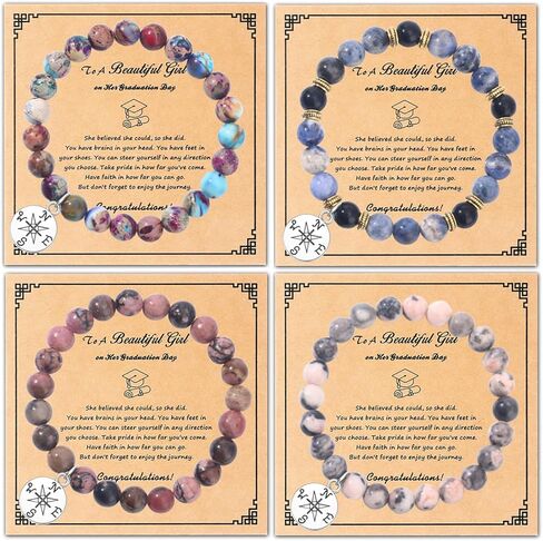 2024 Graduation Gifts for Her, High School College Graduation Gifts for Women, Inspirational Compass Graduation Bracelets with Gift in Saudi Arabia