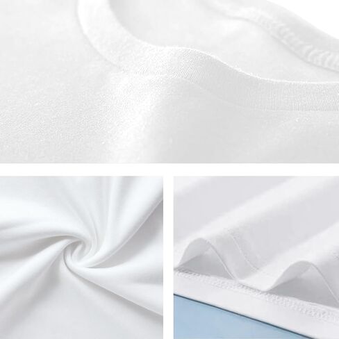 Women's Pure 100% Cotton t-Shirts Basic Short Sleeve Tees Crewneck Fashion Tops in Saudi Arabia