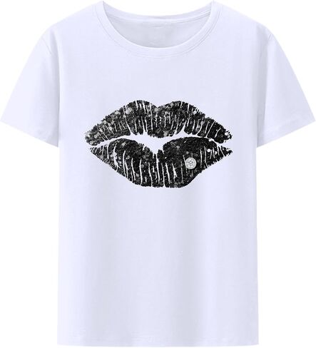 Women's Pure 100% Cotton t-Shirts Basic Short Sleeve Tees Crewneck Fashion Tops in Saudi Arabia