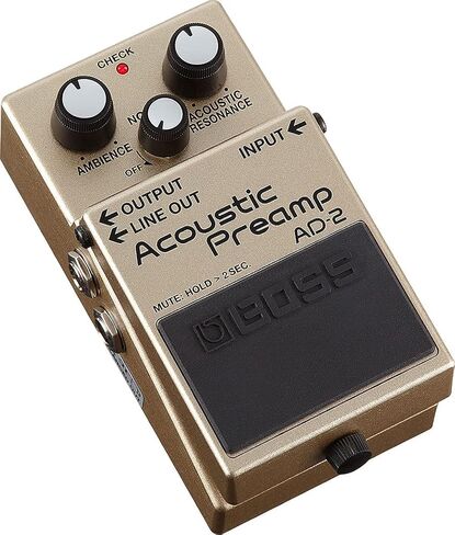 Boss AD-2 Acoustic Preamp Bundle with Power Supply, Instrument Cable, Patch Cable, and Picks in Saudi Arabia
