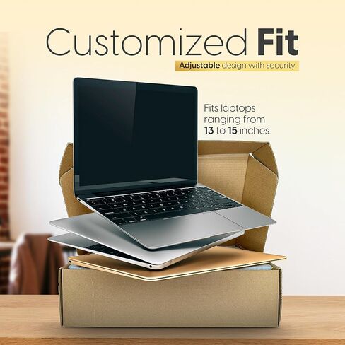 صندوق بريد لشحن أجهزة الكمبيوتر المحمول فائق الأمان لأجهزة الكمبيوتر المحمولة مقاس 13،14،15 بوصة وأجهزة Ultrabook مع بطانة إسفنجية إضافية ومساحة للشواحن والملحقات والكابلات in Kuwait