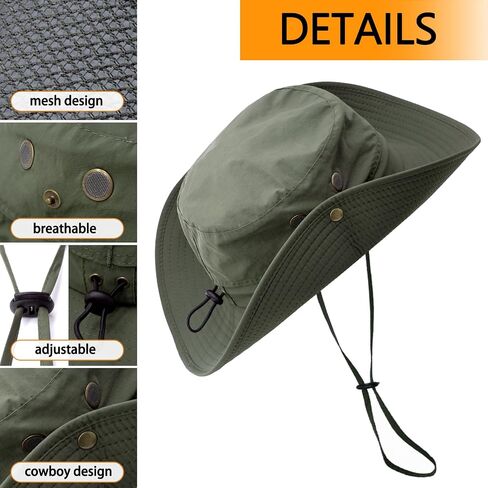 Sun Hat for Men Women UPF 50+ Fishing Hat Wide Brim Bucket Hat with UV Protection Summer Hat for Hiking, Beach, Safari in Saudi Arabia