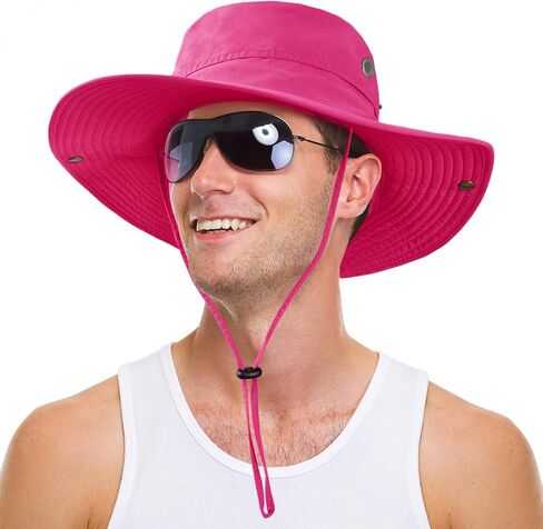 Sun Hat for Men Women UPF 50+ Fishing Hat Wide Brim Bucket Hat with UV Protection Summer Hat for Hiking, Beach, Safari in Saudi Arabia