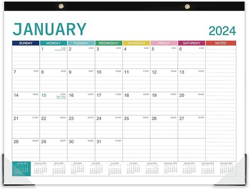 تقويم المكتب 2023-2024 - تقويم مكتب كبير 2023-2024 من سبتمبر 2023 إلى ديسمبر 2024، 22 بوصة × 17 بوصة، تقويم مكتب شهري كبير لمدة 16 شهرًا، 2 في 1، أفضل تقويم مكتب/جدار للتخطيط أو التنظيم in Kuwait