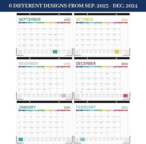 تقويم المكتب 2023-2024 - تقويم مكتب كبير 2023-2024 من سبتمبر 2023 إلى ديسمبر 2024، 22 بوصة × 17 بوصة، تقويم مكتب شهري كبير لمدة 16 شهرًا، 2 في 1، أفضل تقويم مكتب/جدار للتخطيط أو التنظيم in Kuwait