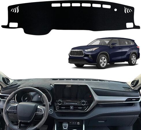 Dashboard Dash Board Cover Mat Pad Carpet Non-Slip Custom Compatible with Toyota Highlander 4th Generation 2021 2022 Protector Sunshield Highlander(Without HUD). in Saudi Arabia