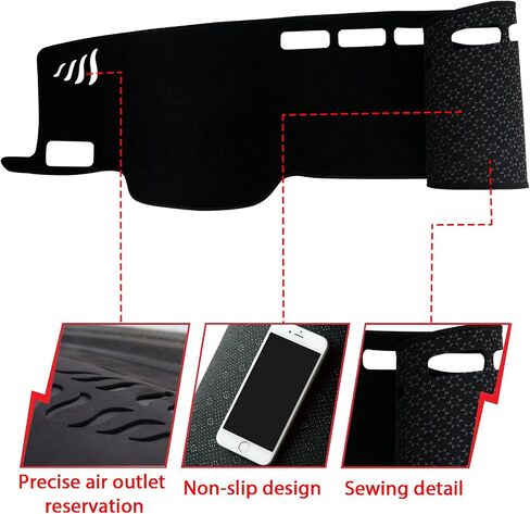 Dashboard Dash Board Cover Mat Pad Carpet Non-Slip Custom Compatible with Toyota Highlander 4th Generation 2021 2022 Protector Sunshield Highlander(Without HUD). in Saudi Arabia