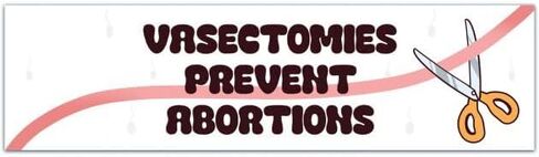 Vasectomies Prevent Abortions Decal | Pro Choice Sticker | Women's Rights | Car, Laptop, Mug, Water Bottle Decal | Waterproof Vinyl Sticker Bumper Sticker [01891] in Saudi Arabia