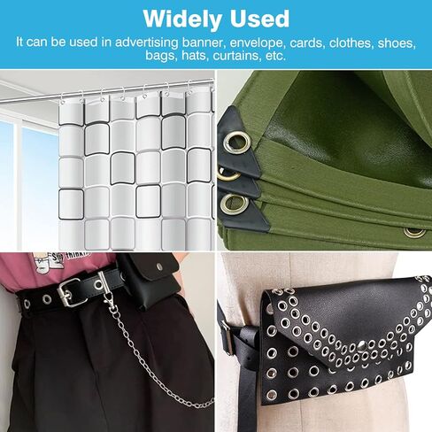 مجموعة أدوات معدنية ذات حلقات معدنية من IRONWALLS، مجموعة كماشة ثقب يدوية محمولة مع 500 قطعة حلقات معدنية فضية مقاس 10.5 مم، آلة حلقة ضغط يدوية، أداة ثقب يدوية لستارة قماش القنب in Kuwait