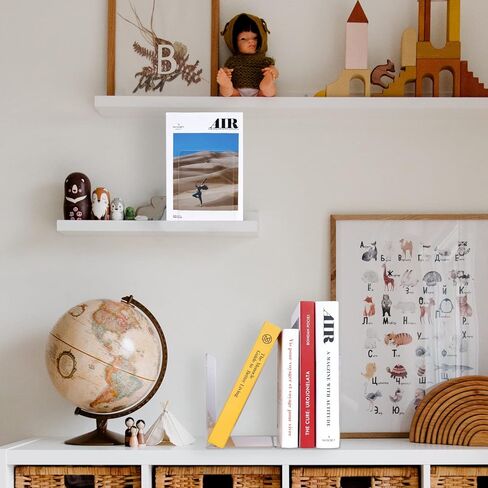 8 PCS Acrylic Book Ends, Bookends for Shelves, Clear Book Holder, Decorative Bookshelf Organizer, Bookend for Heavy Books for Bedroom Tabletop Library Office School Supplies Stationery Gift in Kuwait