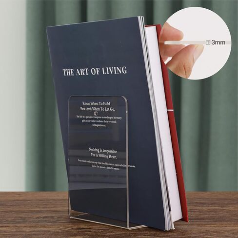 8 PCS Acrylic Book Ends, Bookends for Shelves, Clear Book Holder, Decorative Bookshelf Organizer, Bookend for Heavy Books for Bedroom Tabletop Library Office School Supplies Stationery Gift in Kuwait