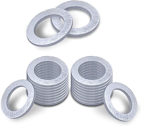 50 PCS Oil Drain Plug Gaskets, for Honda-OEM 94109-14000 Fits Most Popular Models 1973-2022, Round-Shaped Car Sealing Washer, Automobile Drain Plug Accessories (Silver) in Saudi Arabia