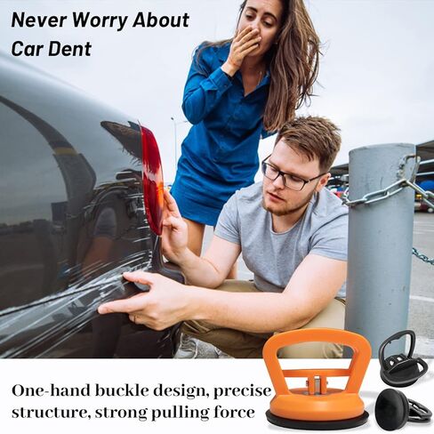 كوب شفط انبعاجات السيارة من أوزورب، 3 قطع أدوات إزالة انبعاجات السيارة لإصلاح انبعاجات السيارة والزجاج والشاشة والبلاط والأشياء المتحركة in Kuwait