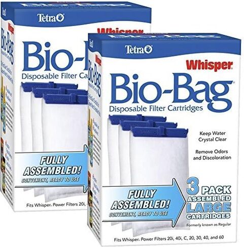 Tetra Whisper ATS26170 Assembled BioBag Filter Cartridges, Large 6 Count in Saudi Arabia