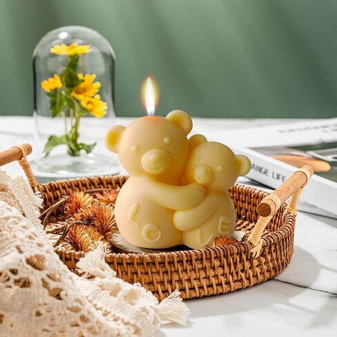 Large Hug Bear Silicone Mold - 3D Teddy Bear Candle Mold, Cute Epoxy Resin Molds for DIY Birthday Gifts, Christmas Gifts, Valentines Day Gifts, Wedding Gifts in Saudi Arabia