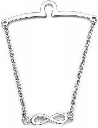 Infinity Tie Chain for Men Silver Vintage Link Groomsmen Tie Clip Party Wedding Jewelry Gift in Saudi Arabia