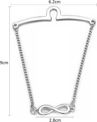 Infinity Tie Chain for Men Silver Vintage Link Groomsmen Tie Clip Party Wedding Jewelry Gift in Saudi Arabia