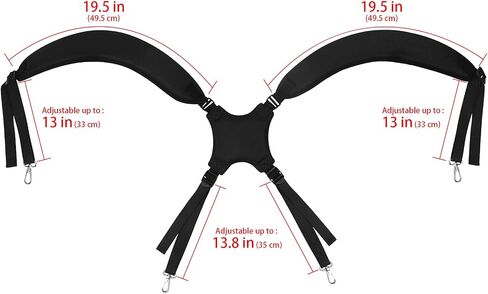mytag Golf Bag Cross Straps Replacement with 4 Clips, Adjustable Universal Shoulder Carry Straps for Taylormade OGIO in Saudi Arabia
