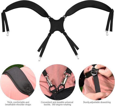 mytag Golf Bag Cross Straps Replacement with 4 Clips, Adjustable Universal Shoulder Carry Straps for Taylormade OGIO in Saudi Arabia
