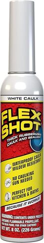 Flex Shot Rubber Adhesive Sealant Caulk 8oz Clear Bundle with ALLWAY CT31 3-in-1 Caulk Tool in Saudi Arabia