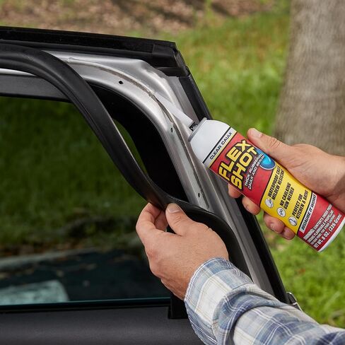 Flex Shot Rubber Adhesive Sealant Caulk 8oz Clear Bundle with ALLWAY CT31 3-in-1 Caulk Tool in Saudi Arabia