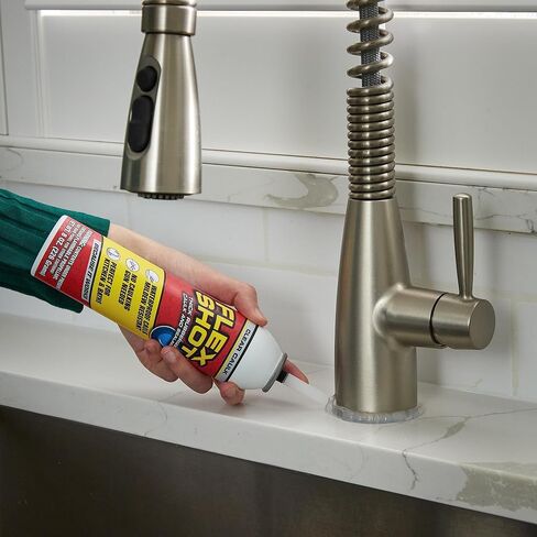 Flex Shot Rubber Adhesive Sealant Caulk 8oz Clear Bundle with ALLWAY CT31 3-in-1 Caulk Tool in Saudi Arabia