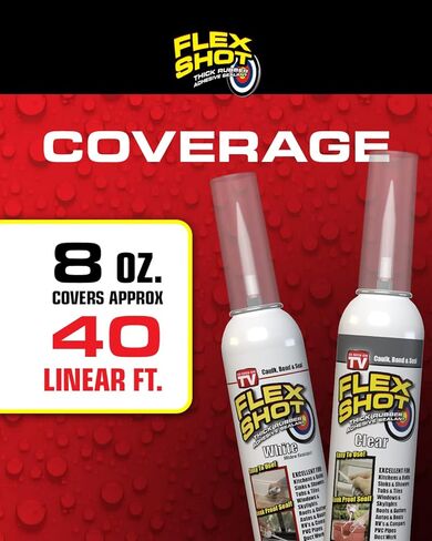 Flex Shot Rubber Adhesive Sealant Caulk 8oz Clear Bundle with ALLWAY CT31 3-in-1 Caulk Tool in Saudi Arabia