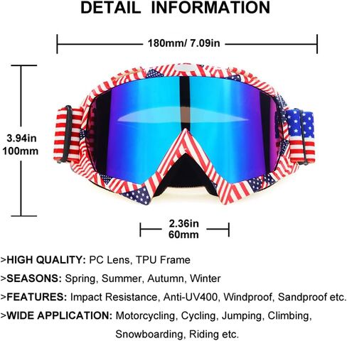 ARMADIO Motorcycle Goggles OTG Dirt Bike ATV Motocross Goggles Anti-UV Dustproof Safety Goggles for Men Women Youth in Saudi Arabia