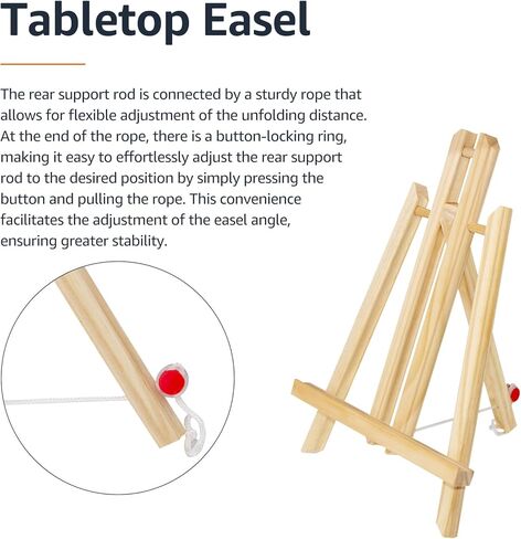 مجموعة طلاء أكريليك من Nian Feng مع حامل خشبي على سطح الطاولة، مجموعة لوازم الرسم الفني مع 12 لونًا من الطلاء، ولوحات قماشية، وفرش، وغسالة فرش الطلاء، ولوحة الألوان، ومكشطة طلاء للأطفال والكبار. in Kuwait