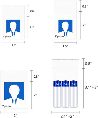 200pcs 2x3 Clear Cellophane Bags 1mil Self Adhesive Cello Bags Tiny OPP Poly Glassine Pouches for Jewelry Earrings Candies Candle Coins Beads in Saudi Arabia