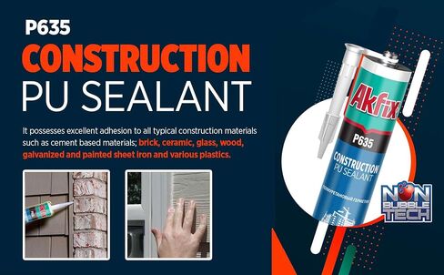 Akfix P625 Crack Flex Sealant (2x10.4 oz.) أبيض - مانع تسرب بناء من مادة البولي يوريثين لجميع أنواع المفاصل، حشو شقوق خرسانية مرن وقابل للطلاء للمرآب والممرات والجدار | أبيض، 2 حزمة in Kuwait